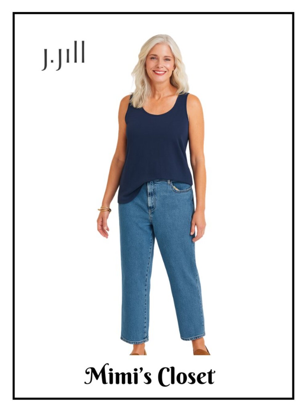 J.JILL Vintage Out of the Blue Denim Jeans with lace inserts - Size 14